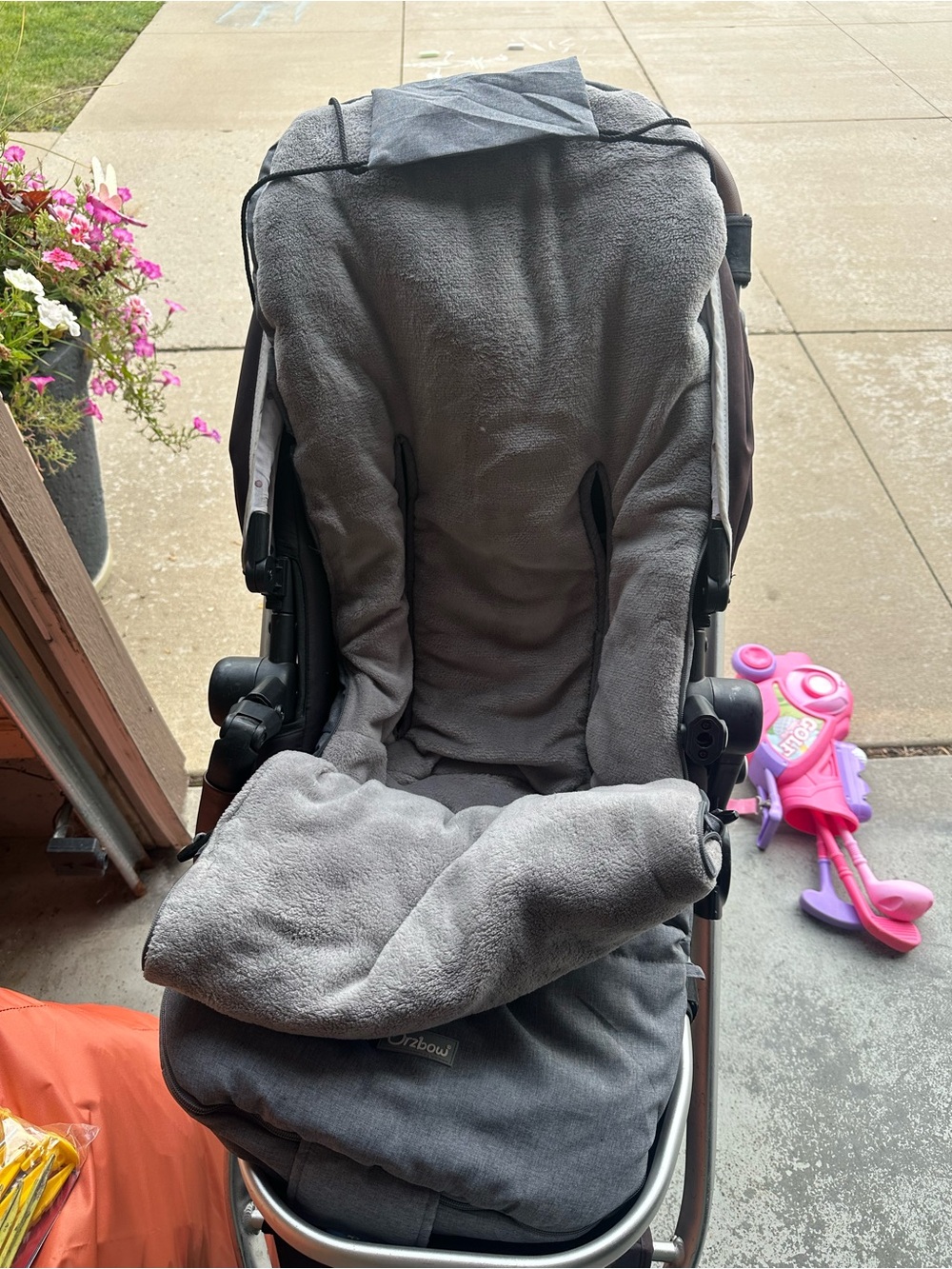 Gray Plush Stroller Liner - Kids Accessories